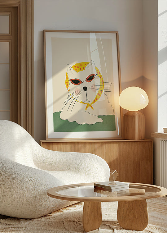 Poster di borsa felina chic
