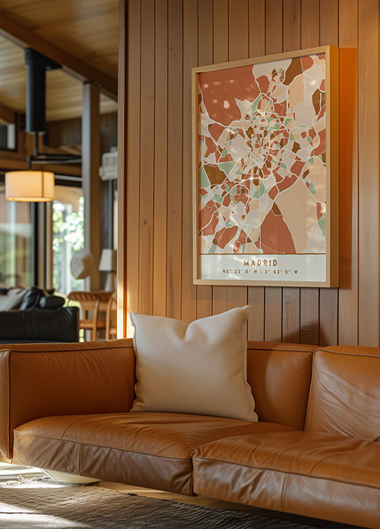 Poster Black Maps Earth Tones 44