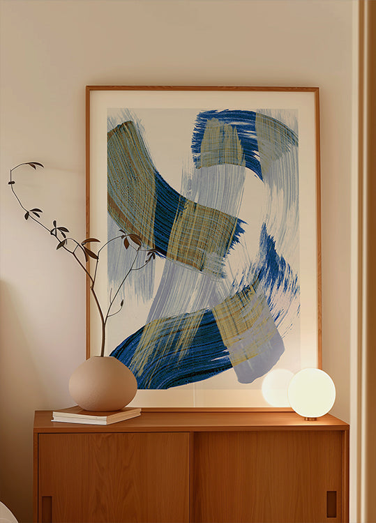 Poster con pennellate astratte 13