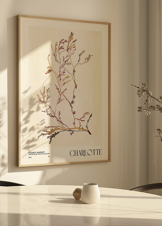 Collezione di stampe ad acquerello. Mercato dei fiori - Charlotte