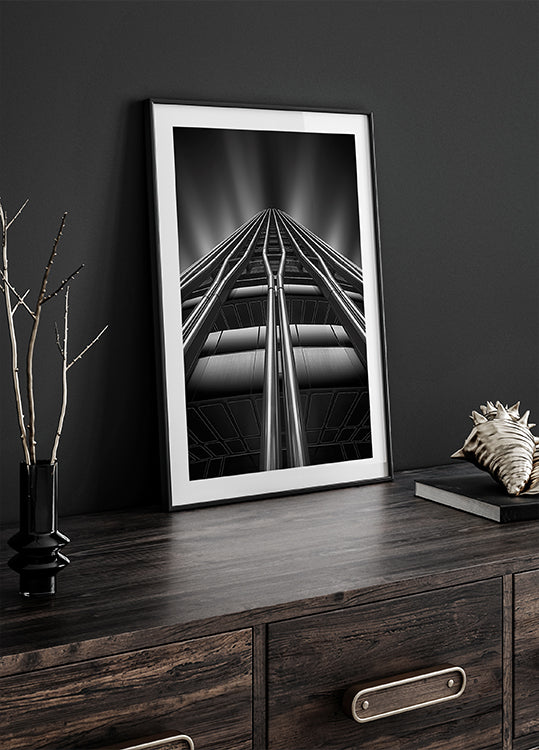 Linee sul poster del grattacielo