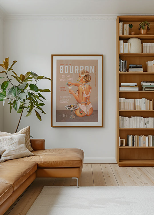 Bourbon Babe Vol 16 Poster vintage della ragazza pin up della vodka Martini