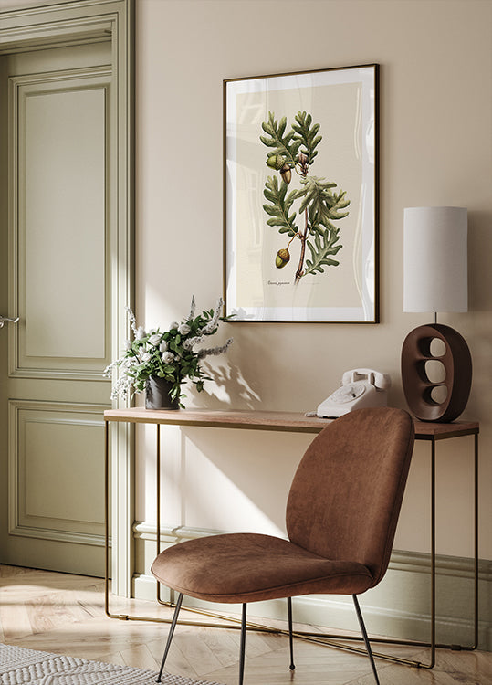 Poster di botanica Quercus Pyrenaica