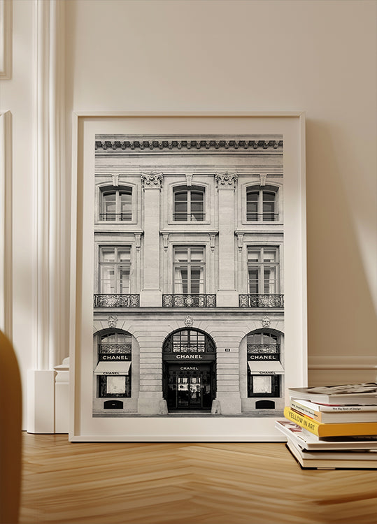 "Poster con vista sul tranquillo villaggio costiero"