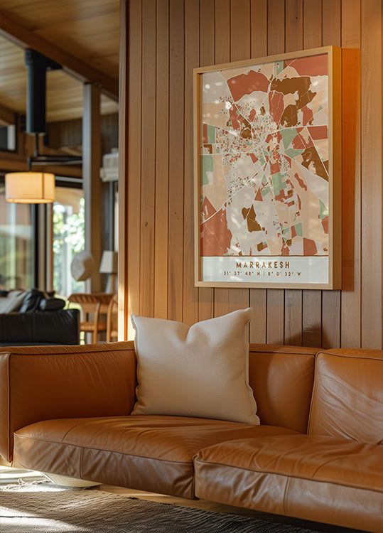 Poster Black Maps Earth Tones 47