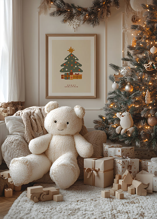 Albero di Natale con regali Poster