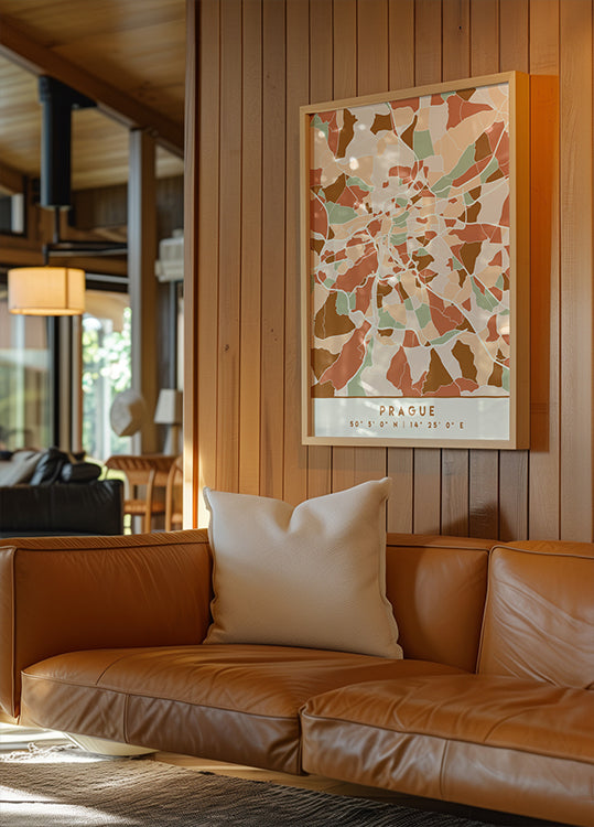 Poster Black Maps Earth Tones 69