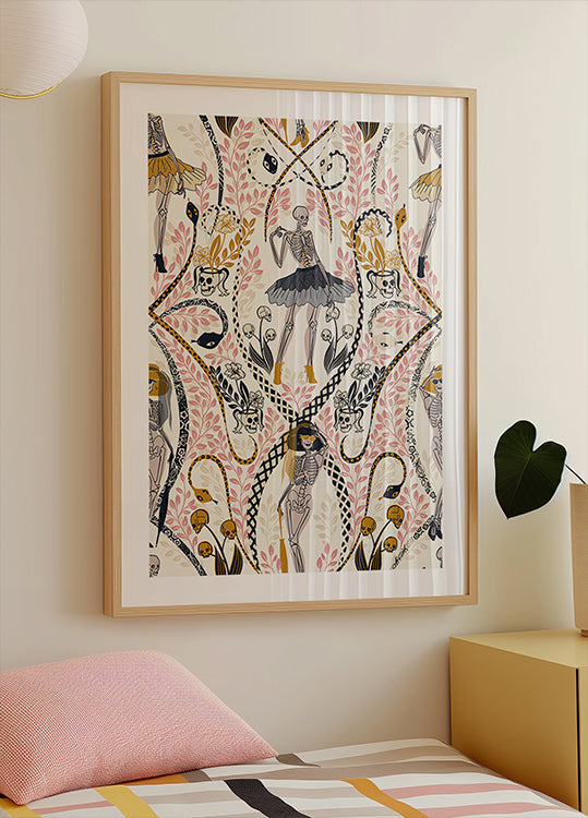 Poster con motivo bianco antico gotico fashionista