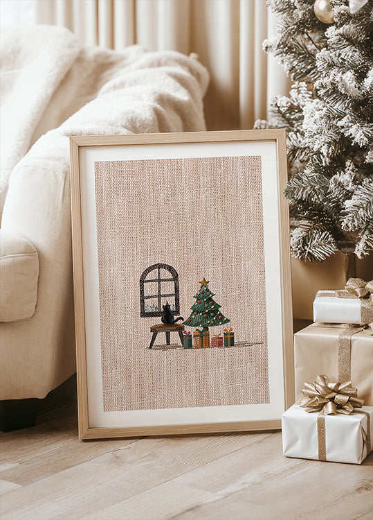 Gatto nella stanza accogliente Poster