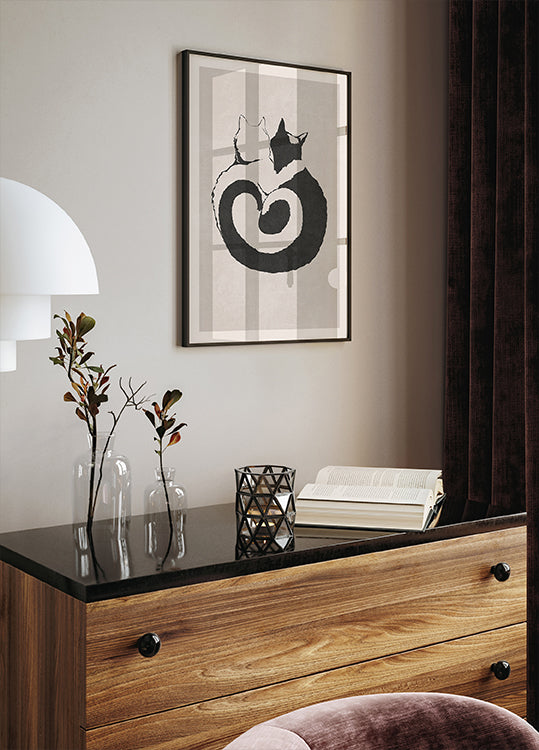 Poster felino Yin Yang
