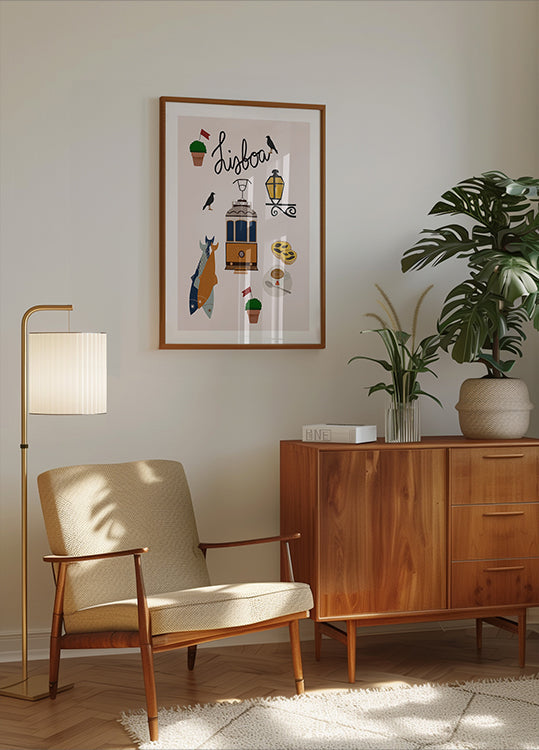 Poster di viaggio a Lisbona