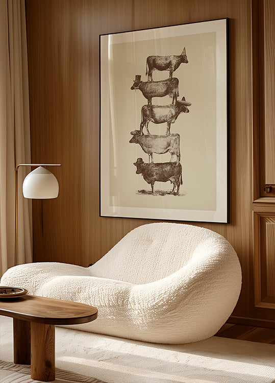 Poster di noci di mucca di mucca