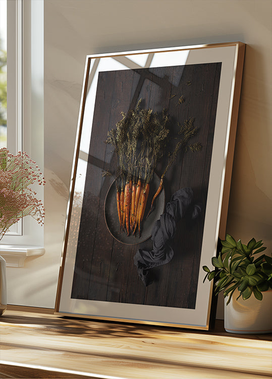 Poster di carote arrostite