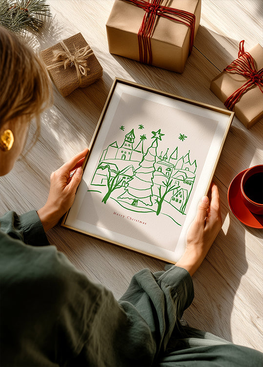 Poster della città di buon Natale