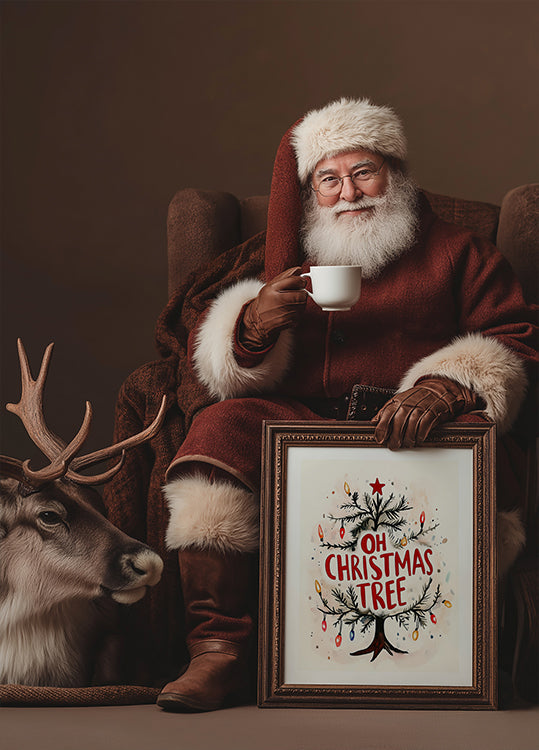 Poster di bagliore dell'albero festivo