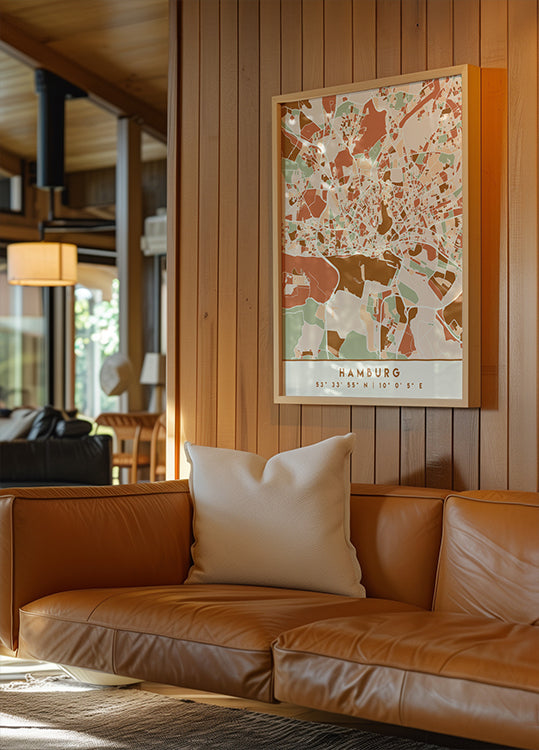 Poster Black Maps Earth Tones 31