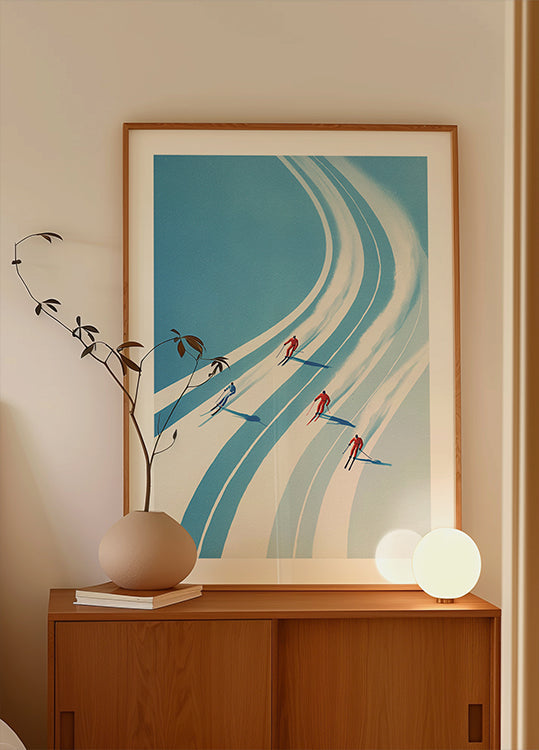 Poster dei quattro sciatori