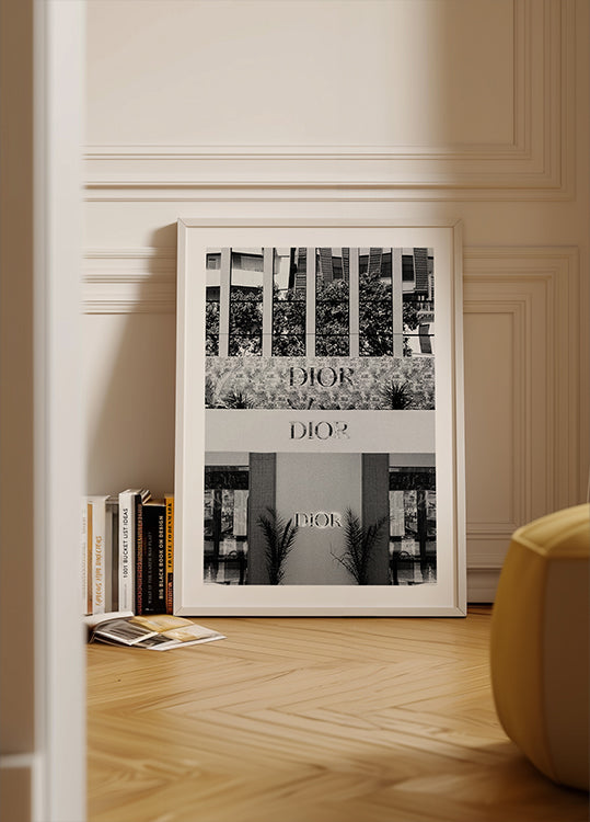 "Poster con vista sul tranquillo villaggio costiero"