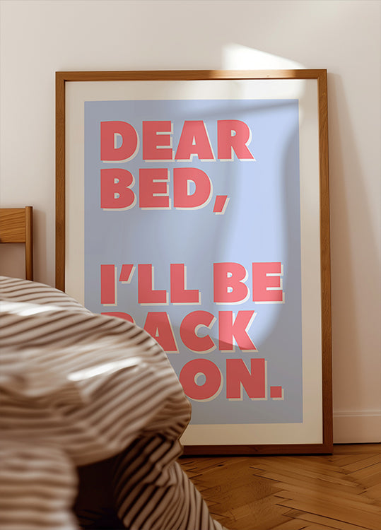Poster Lettera al mio letto