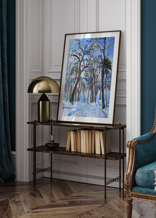 Poster della foresta invernale