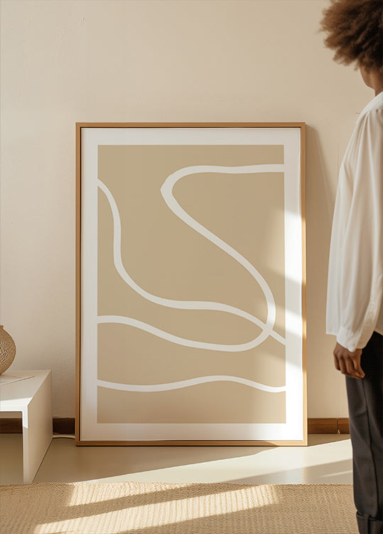 Poster Linee beige 01