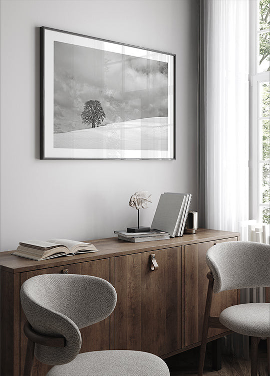 Poster di una giornata invernale nuvolosa