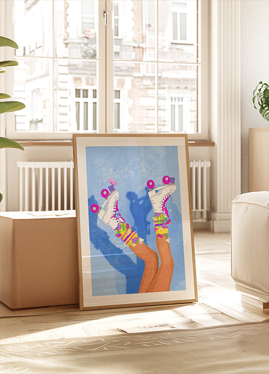 Poster di pattinare come una ragazza