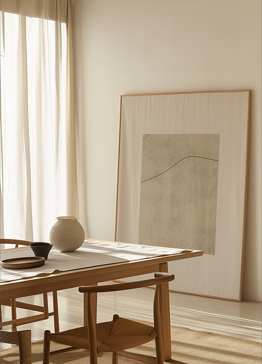 Linea sul poster beige sussurrato