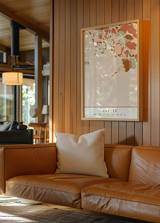 Poster Black Maps Earth Tones 58