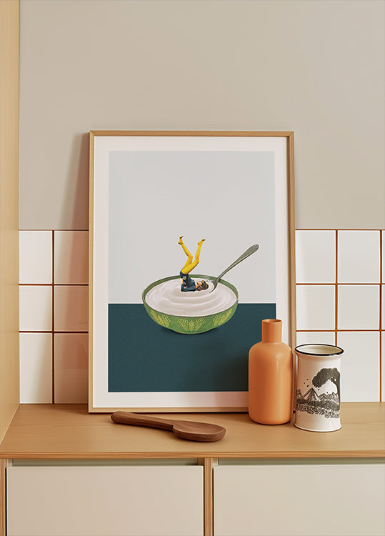 Lo yoga nel mio poster di yogurt