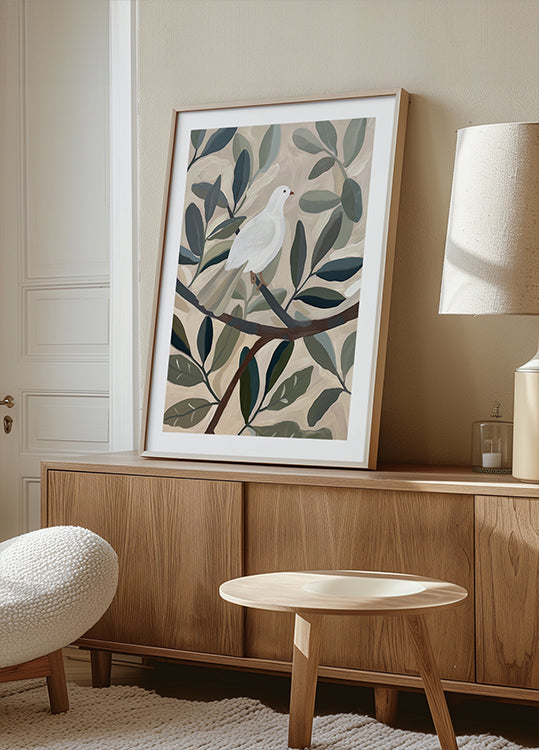 Poster di colomba nell'albero