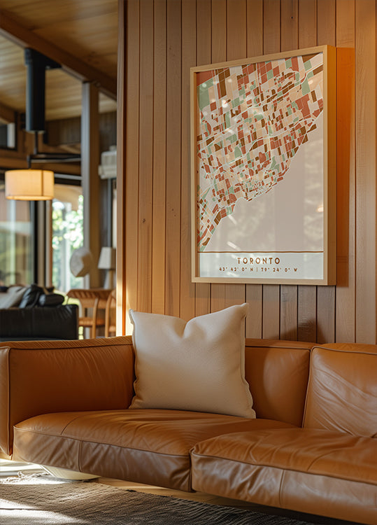 Black Maps Earth Tones 89 Plakat