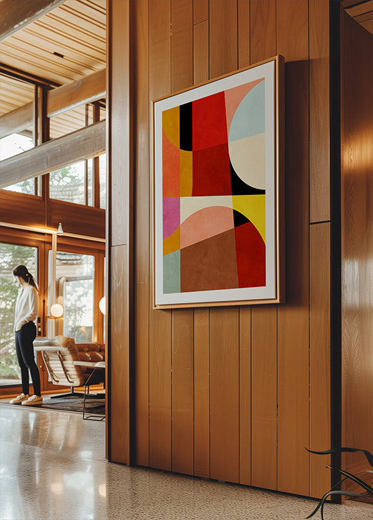 Poster Bauhaus Geometry2 dai colori caldi