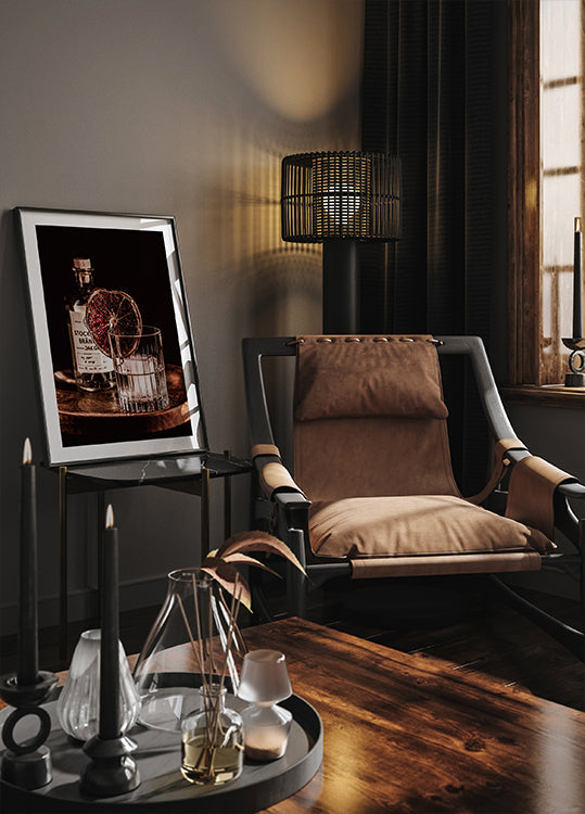 Il poster del gin sorseggiando