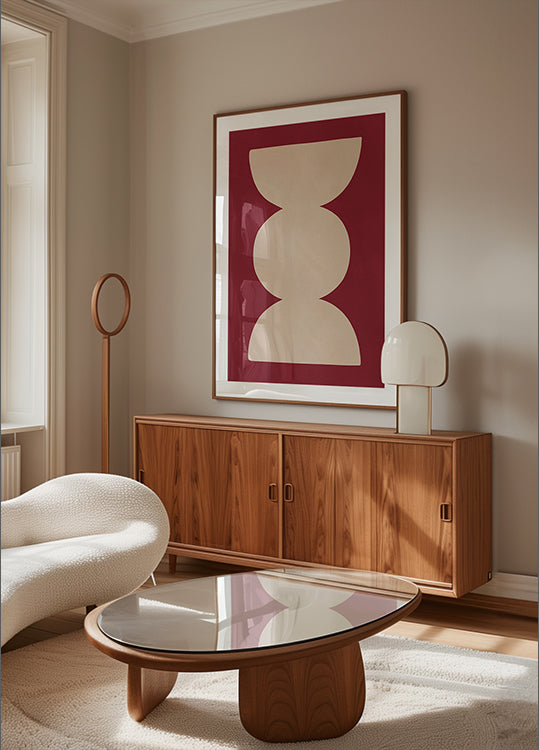 Poster di simmetria curva