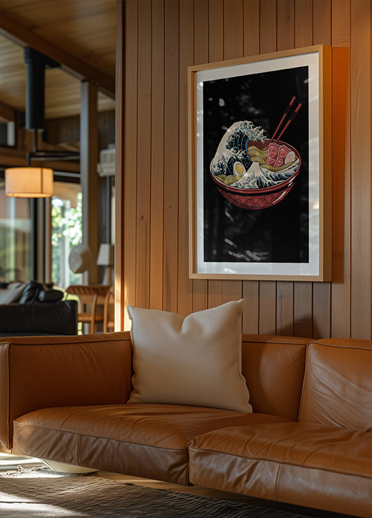 Grande poster dell'onda di ramen
