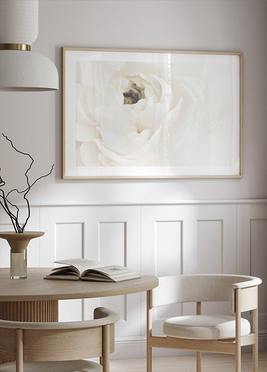 Poster di fiori bianchi