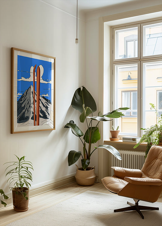 Un meraviglioso poster per le vacanze sulla neve