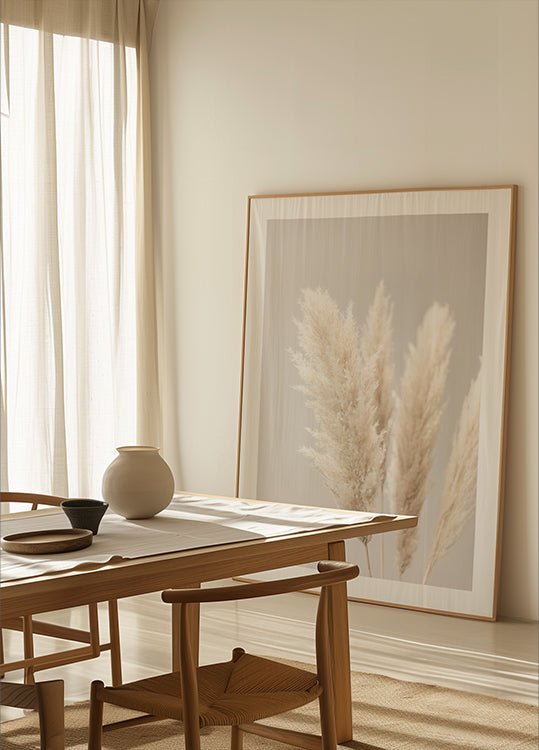 Poster Pampas Grass Grey 02