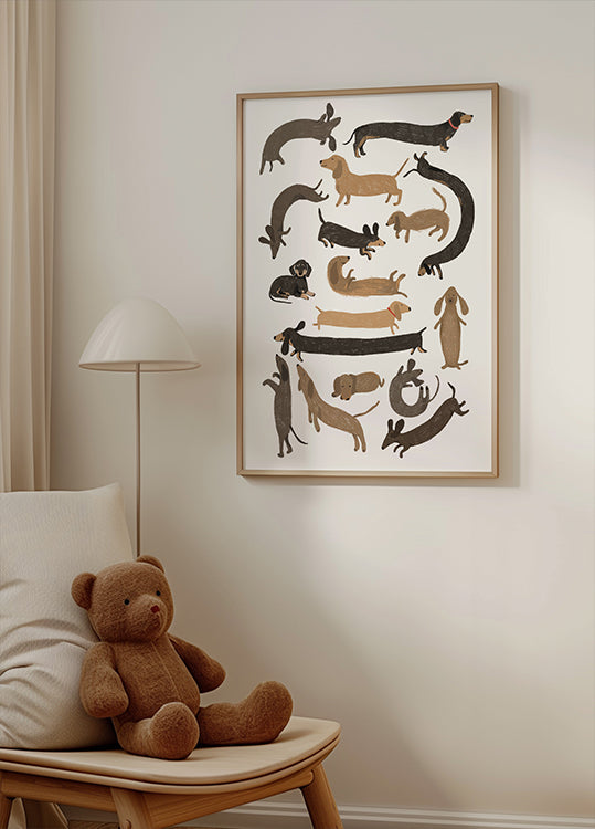 Poster con stampa del bassotto