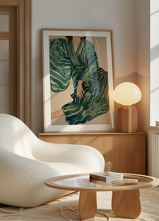 Flusso di kimono verde