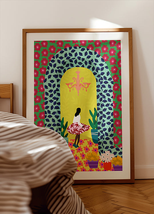 Ragazza del portale floreale