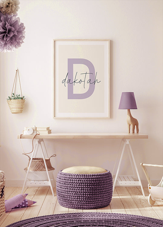 Poster con nome iniziale personalizzato