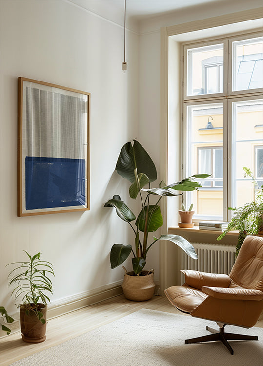 Poster di armonia della linea blu