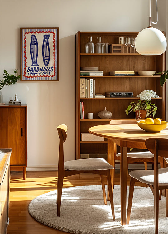 Poster della delizia delle sardine di Lisbona