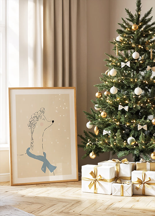 Poster Barboncino nella neve