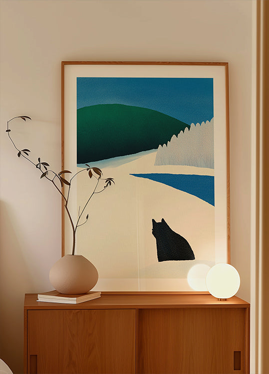 Poster errante del gatto nero