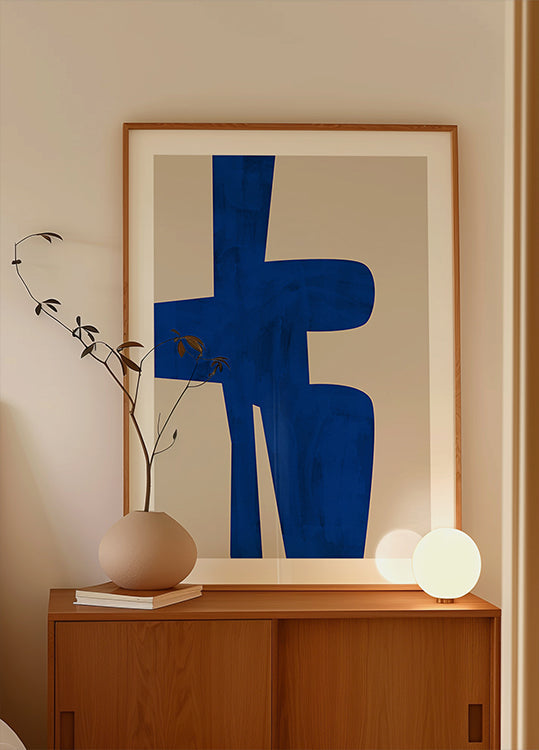 Poster di forma blu armonia