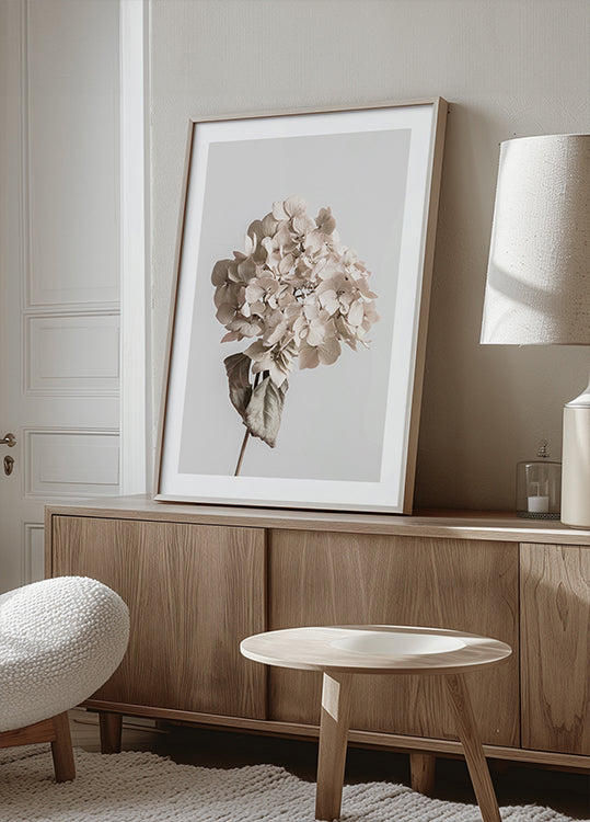 Poster di fiori secchi beige