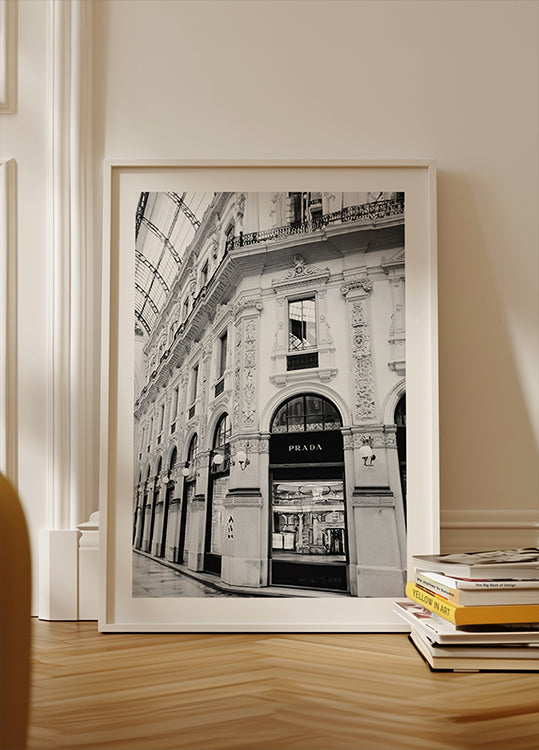 "Poster con vista sul tranquillo villaggio costiero"